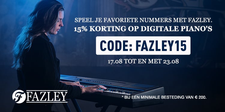 15% korting op Fazley Digitale piano's